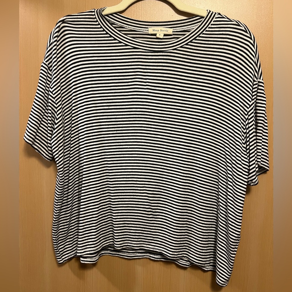 shop stevie striped short sleeve top
